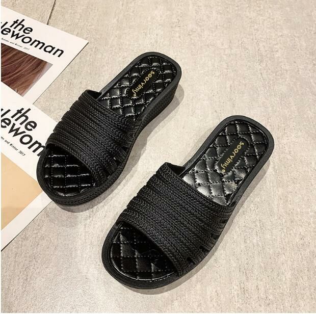 Hot style (black size 35-40) slippers and slippers (contact customer service after placing the order to confirm the delivery size)