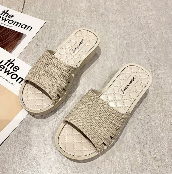 Hot style (apricot color size 35-40) slippers and slippers (contact customer service after placing the order to confirm the delivery size)