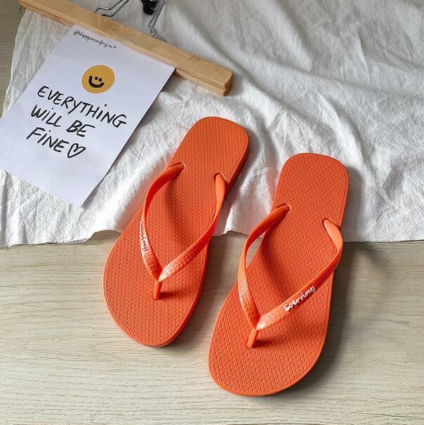 Popular style (orange size 33-40) women's flip-flops, flip-flops, sandals (contact customer service after placing the order to confirm delivery size)