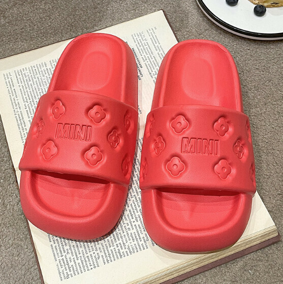 Popular thick-soled fashion slippers for home [Dragon Fruit Color-Main Image] (Size: 36-41) [Please contact customer service to confirm the delivery size after placing the order]