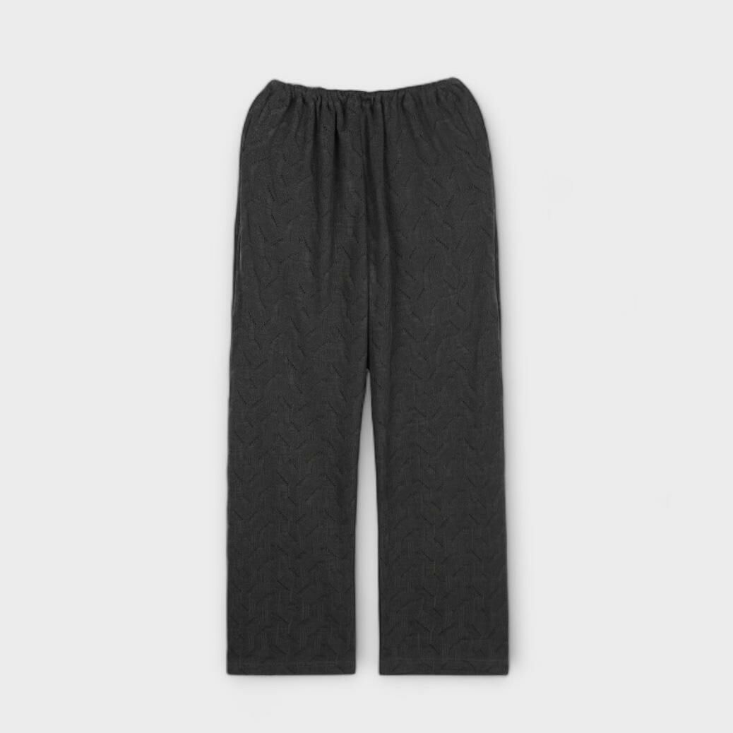 淨色暗紋針織鬆身褲 taptaptap-045P