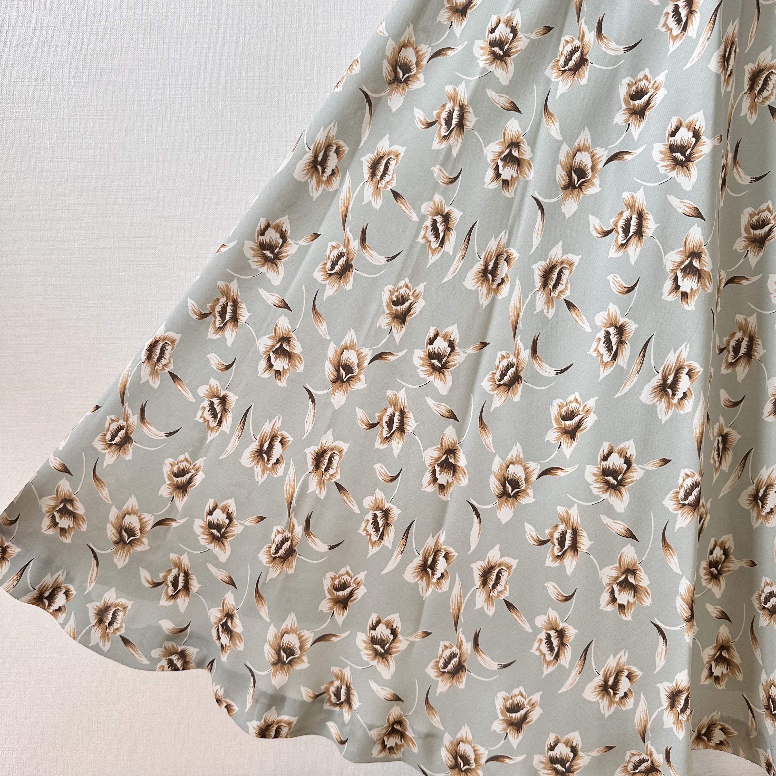 溫柔馬卡龍藍色大花連身裙