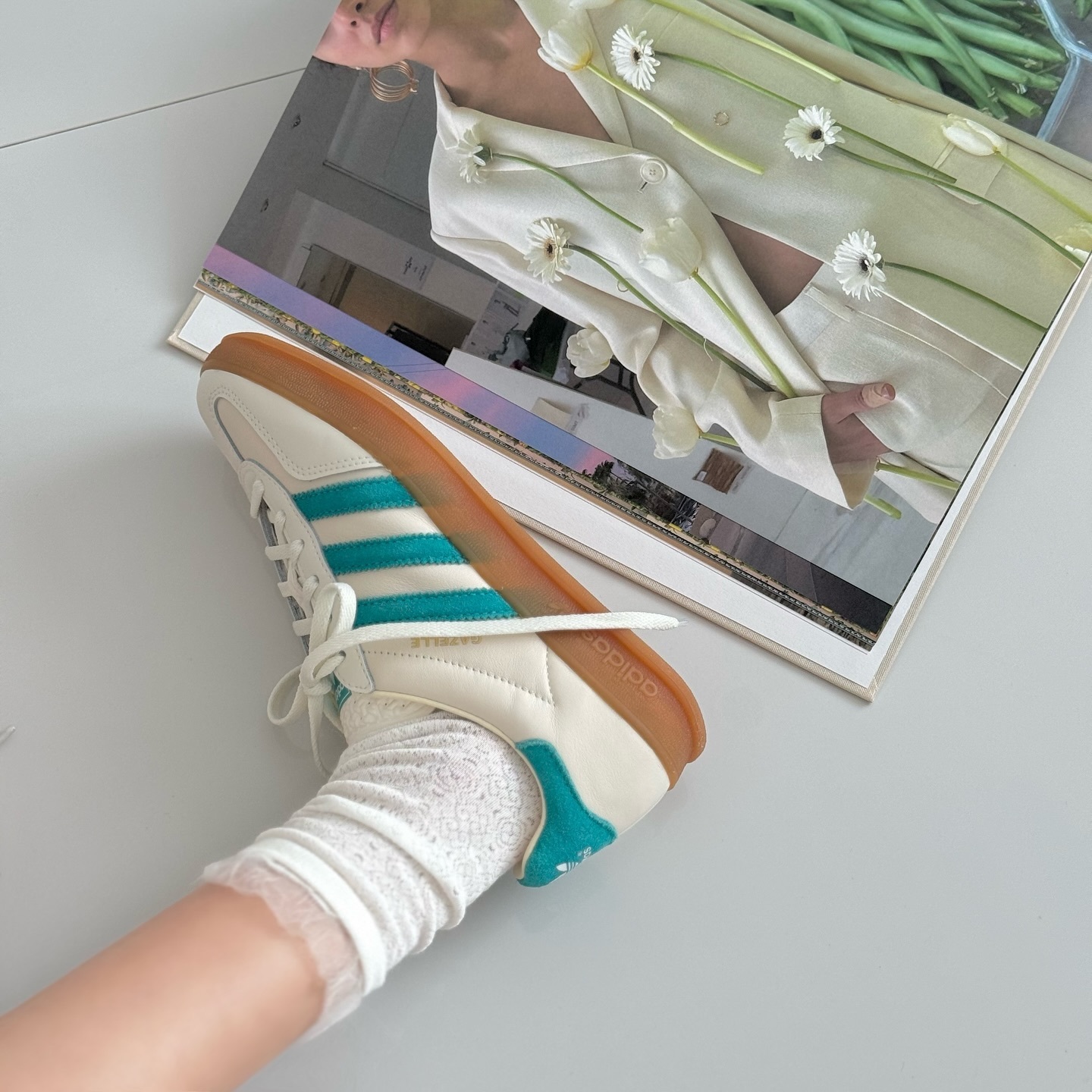 Adidas Originals Gazelle Indoor 珍珠牛奶 蒂芬妮綠 焦糖底 復古鞋 JI2583