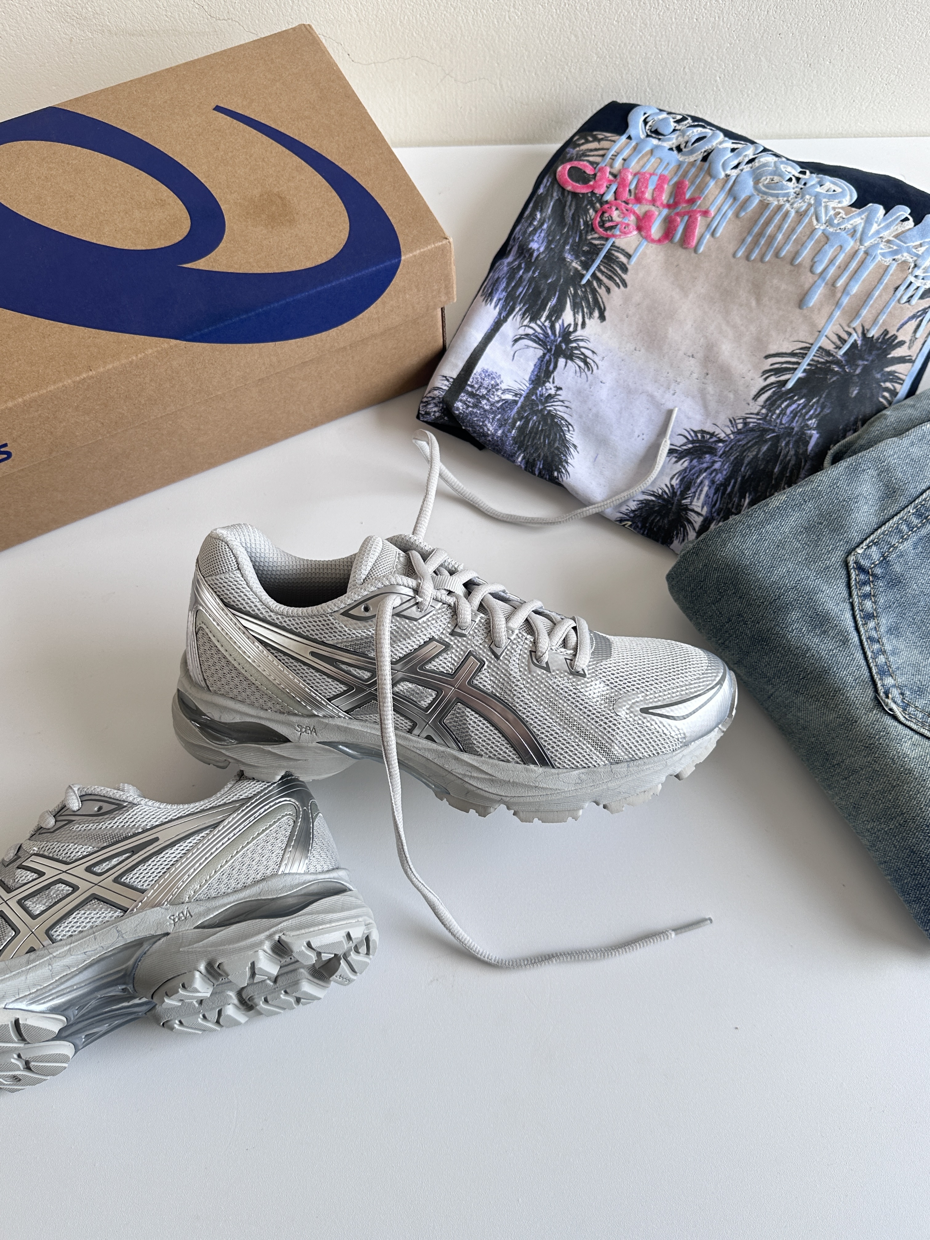 Asics 亞瑟士 Gel-Flux 4 銀灰色 金屬銀 灰 復古 運動 慢跑 1011B646-020 1012B464-020/預購