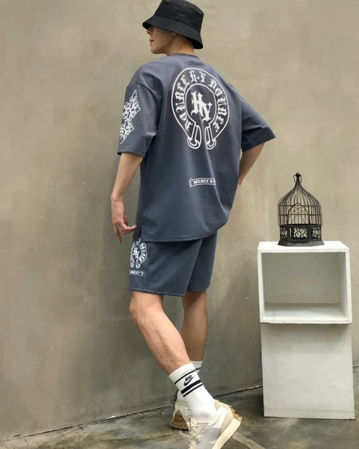 英文字短袖Tee Double-B-001T