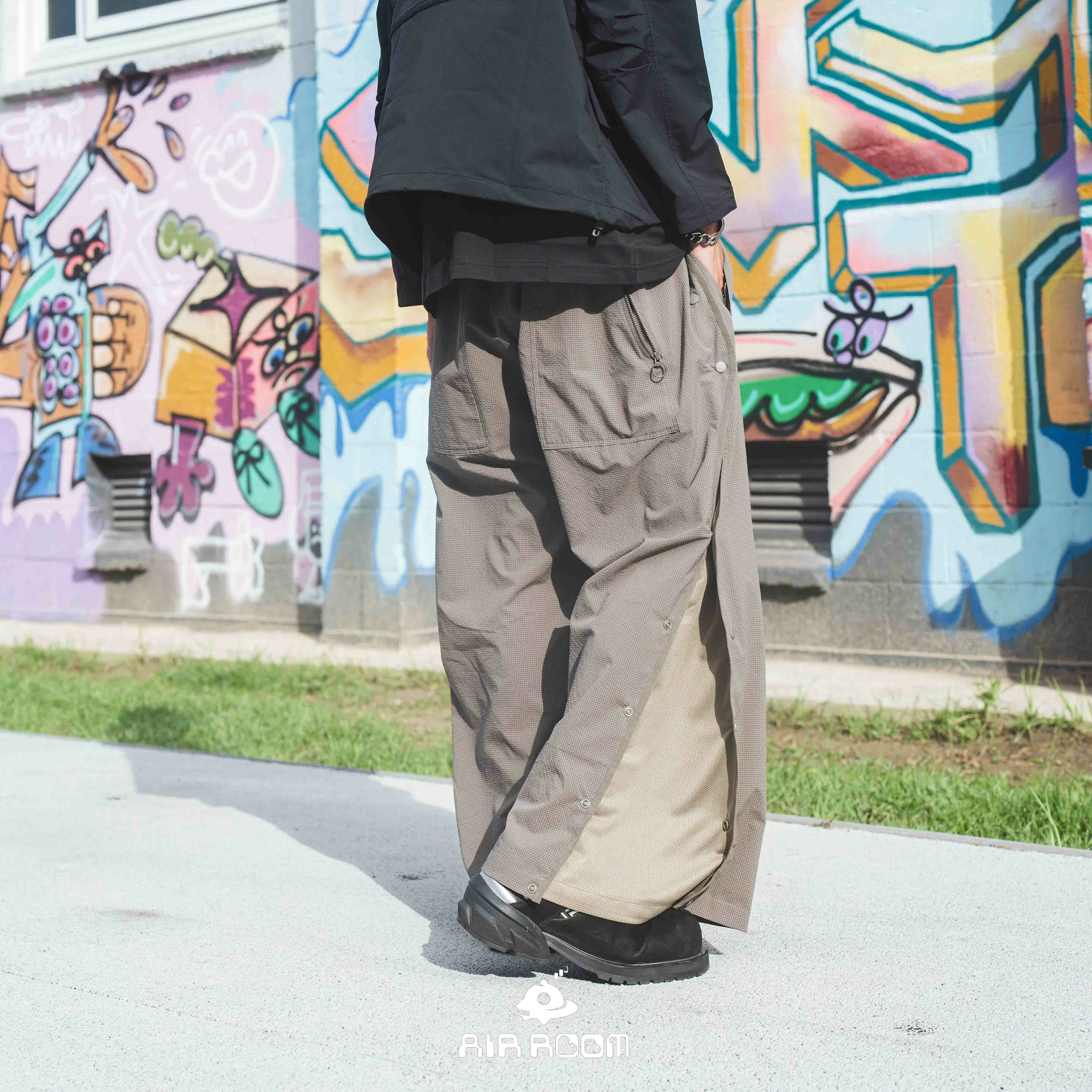 2024SS oqLiq TAI CHI LINE TEARAWAY PANTS 排扣 機能 長褲 現貨 24SP07a