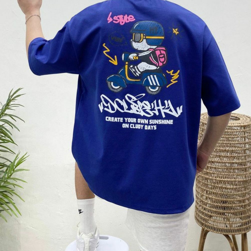 英文字圖案短袖Tee Double-B-008T