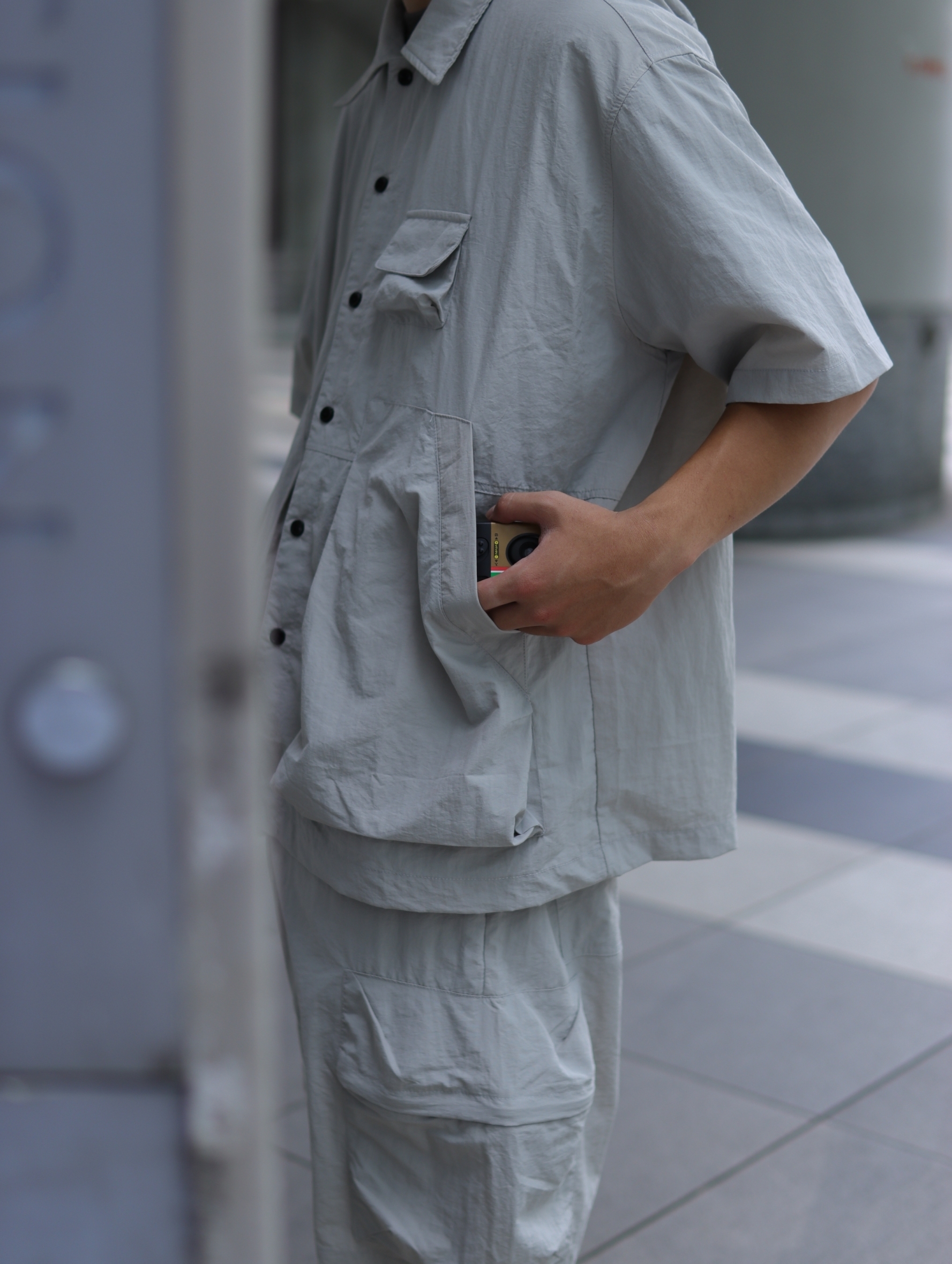 【 24115】機能日系工裝口袋休閒套裝