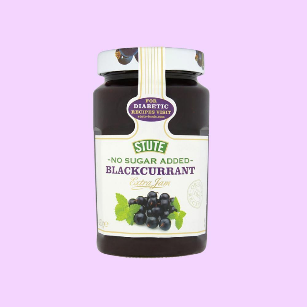Stute Foods No Sugar Added Blackcurrant Jam 430g (42302)