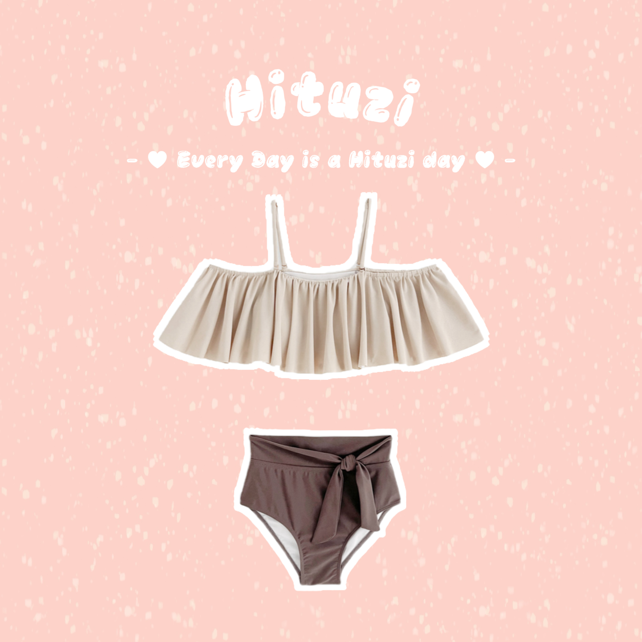 抽繩高腰蝴蝶結泳裝