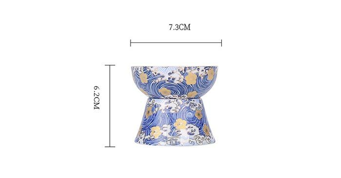 鹿港窯禮品館│星月浪花描金1壺1海6杯茶具組(禮盒)