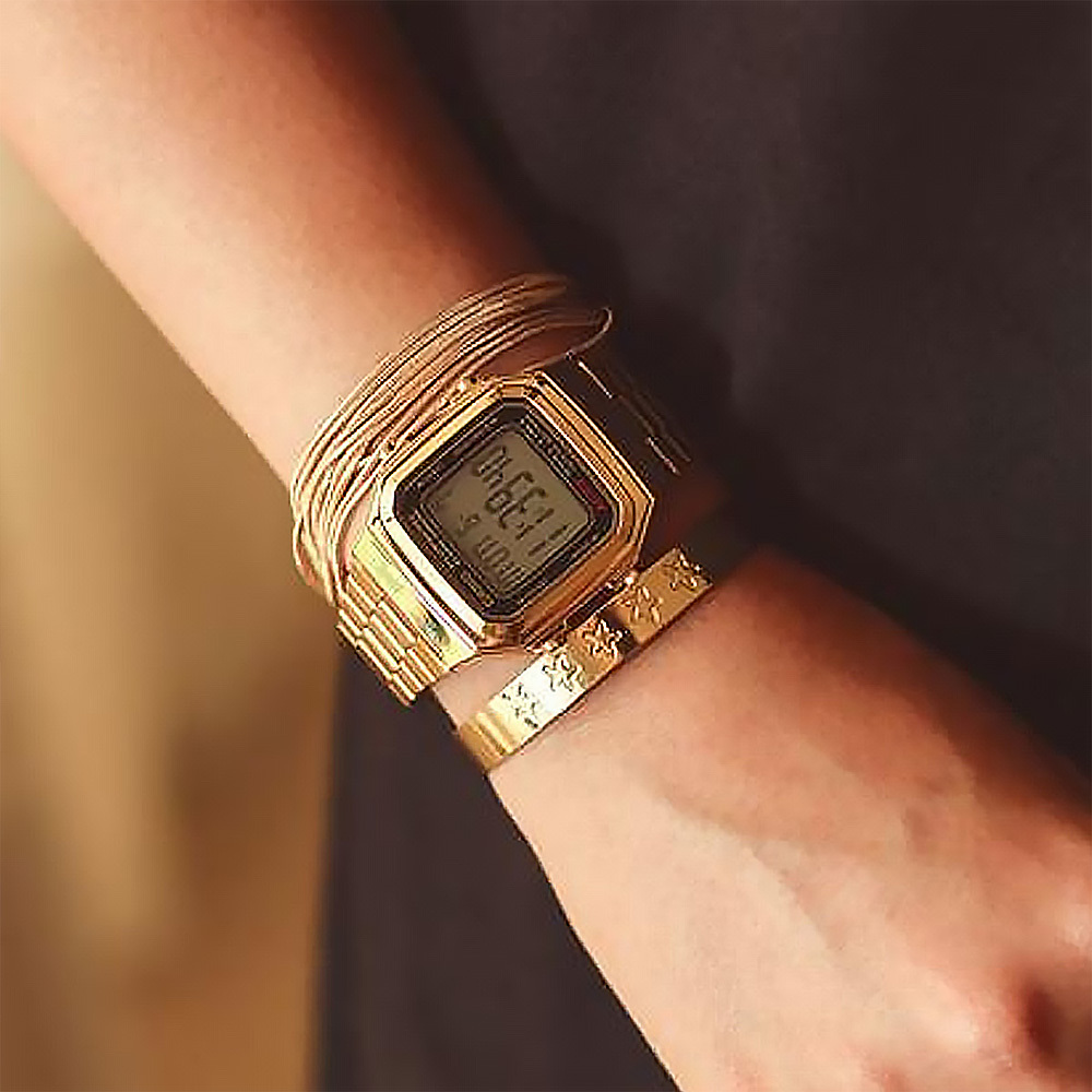 【CASIO 卡西歐】A178WGA-1A 復古典雅 日期顯示 鬧鈴碼錶 兩地時間 LED 不鏽鋼 石英腕錶 手錶