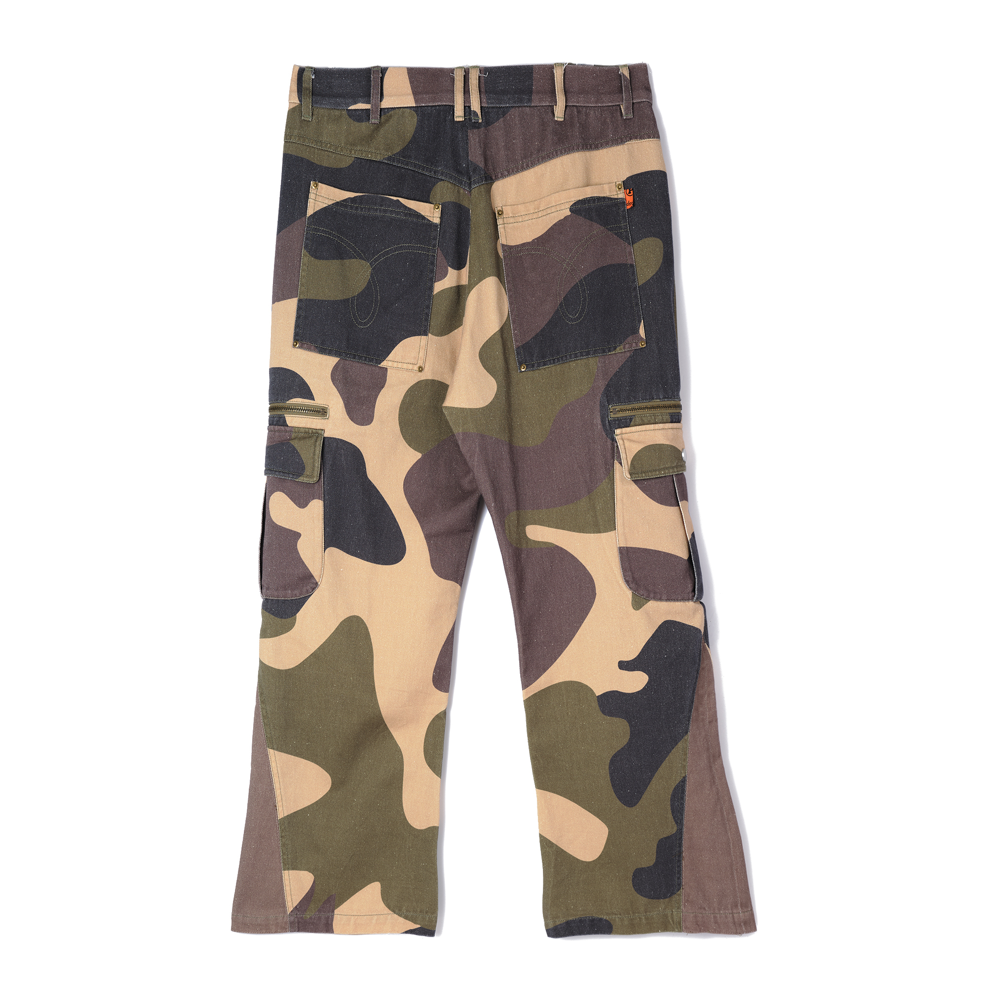 PLATEAU STUDIO / washed camo flared cargo - Washed camo