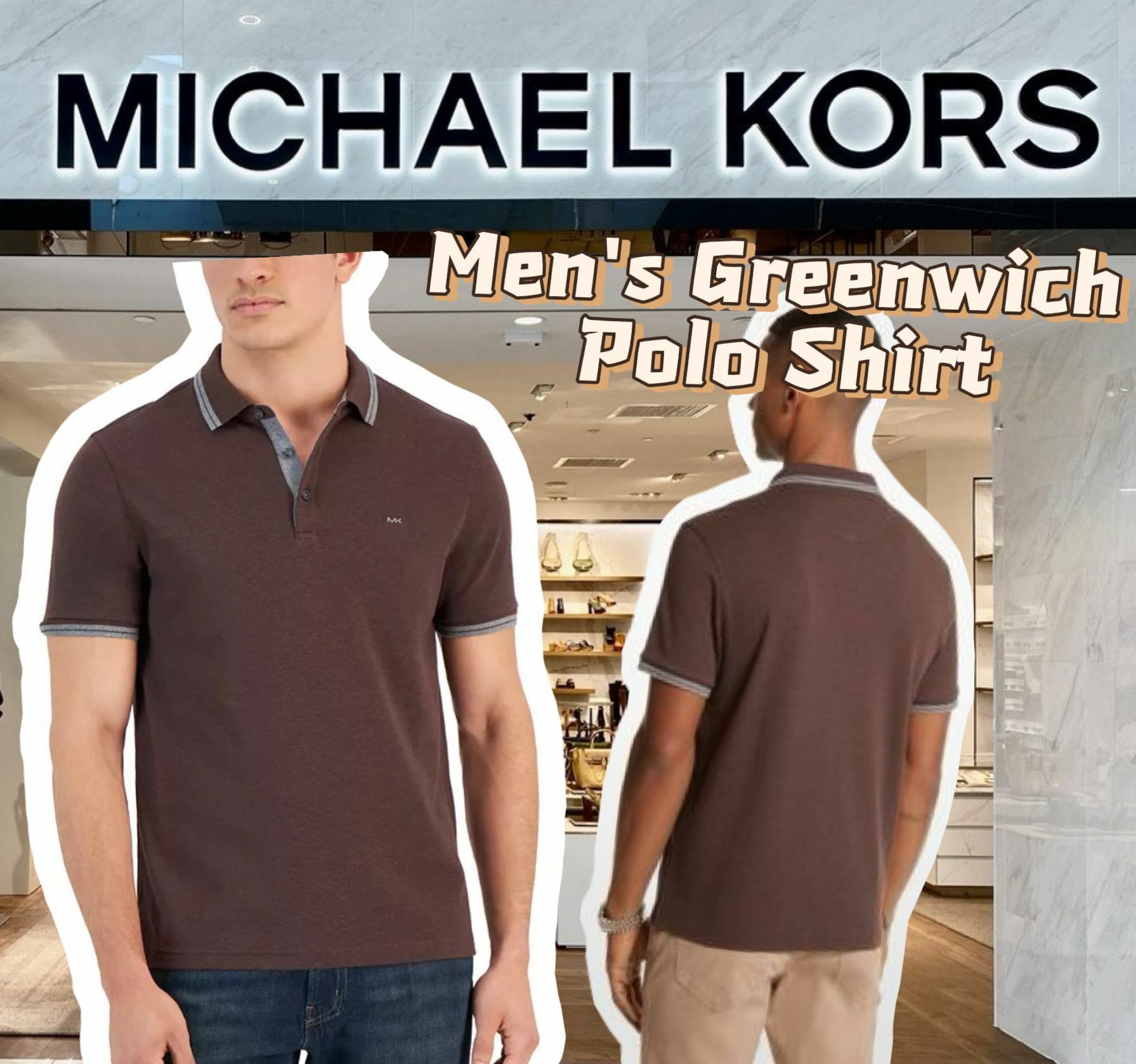 【預購】MICHAEL KORS Greenwich F062602 男裝Polo短袖