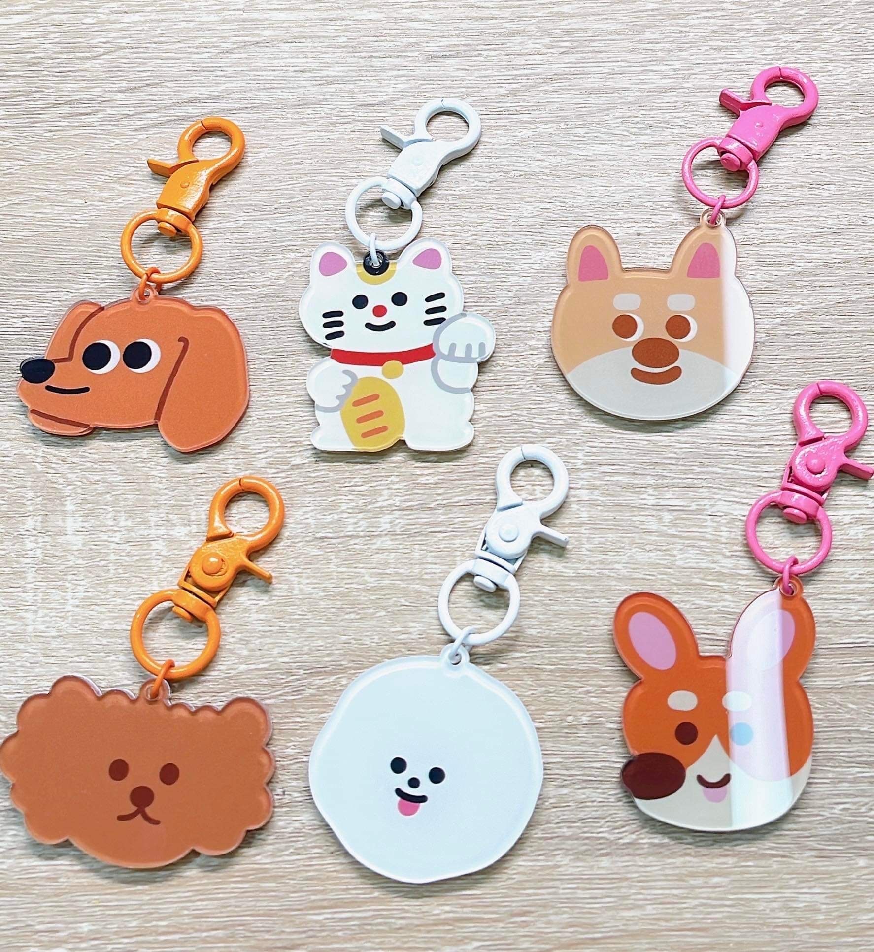 比熊 壓克力吊飾 造型鑰匙圈｜ 微醺斑比