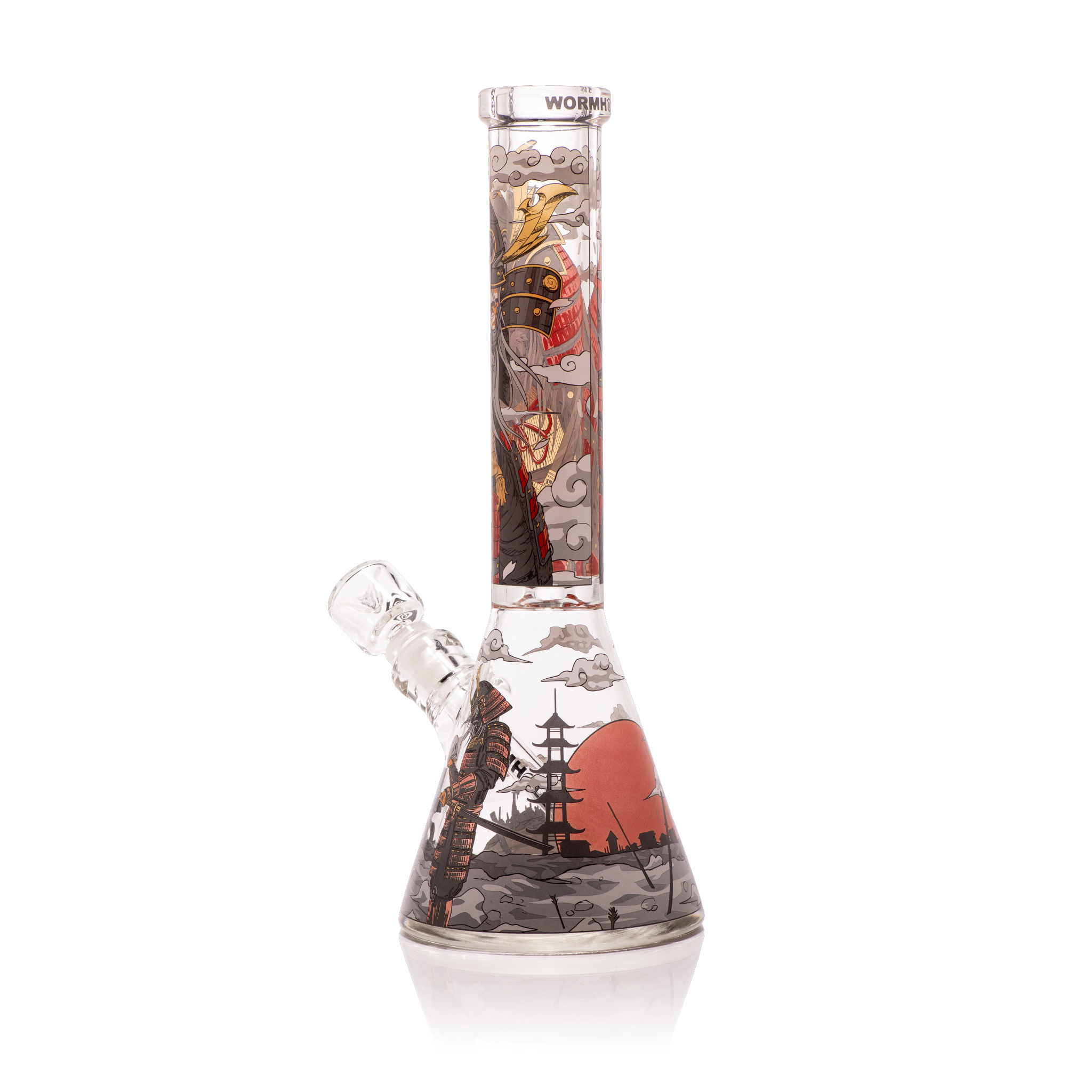 SHOGUN 14″ CLEAR BEAKER BONG BY WORMHOLE