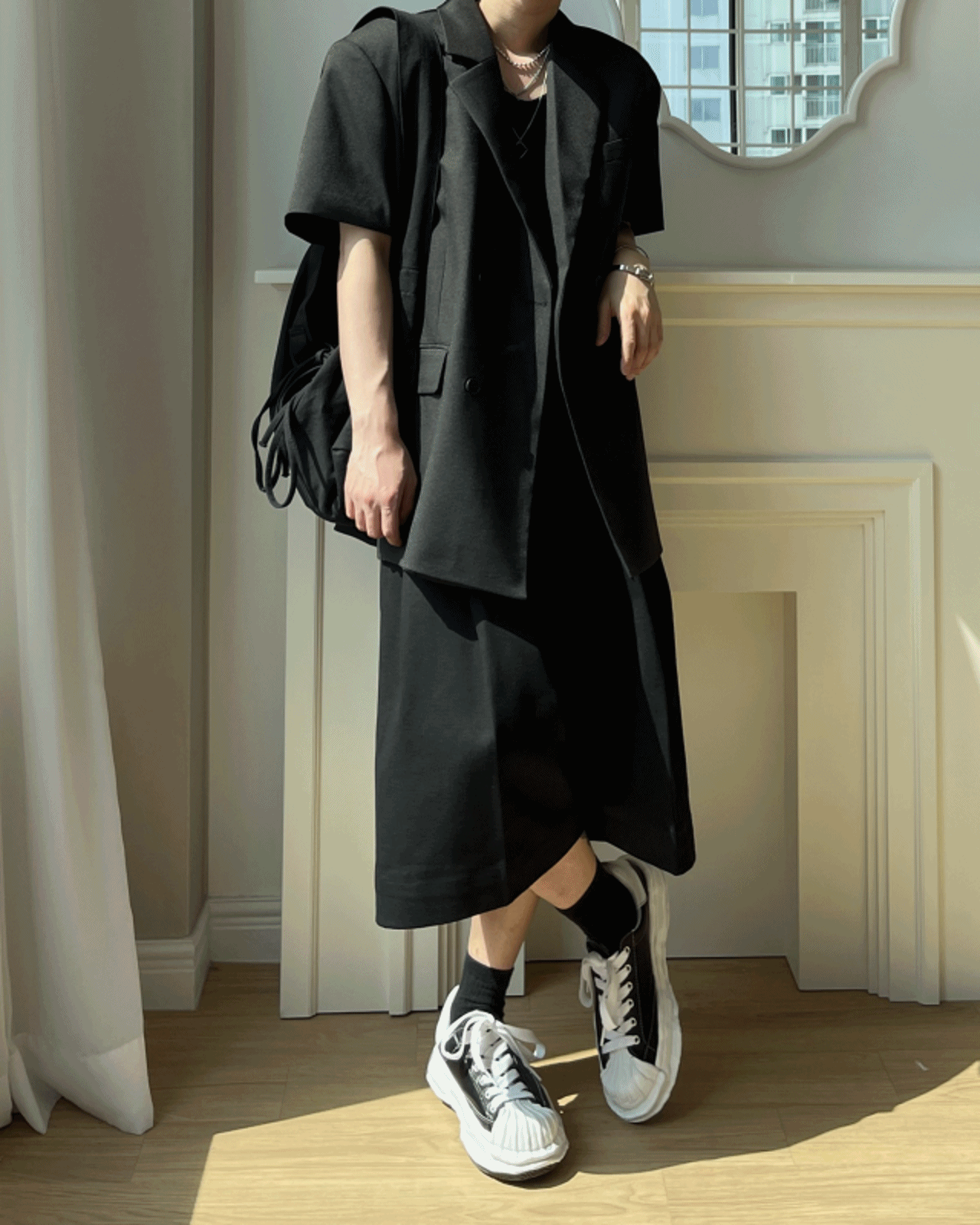 Kinder雙褶闊腿短褲