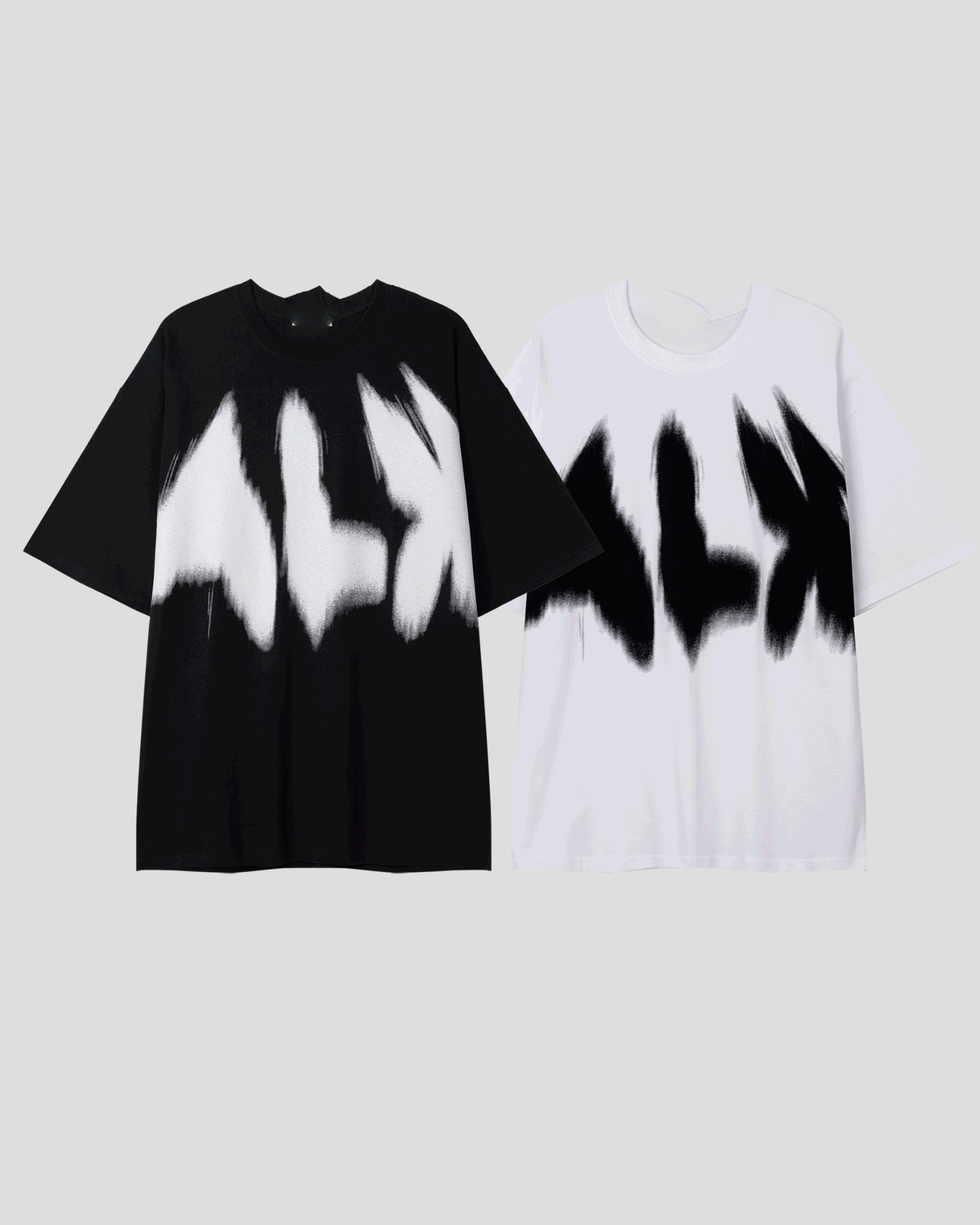 弧形塗色寬版短袖T恤