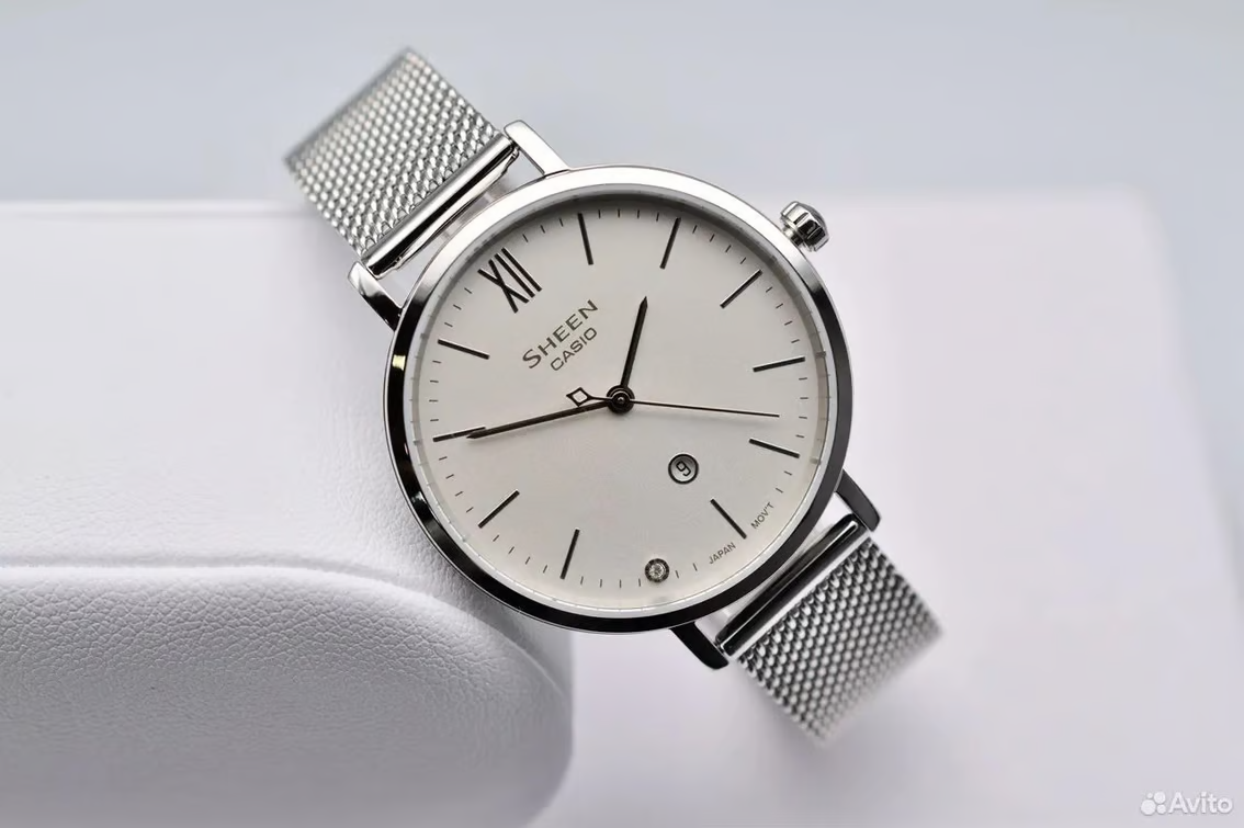 萬年鐘錶 - CASIO  Sheen 系列  經典簡約輕薄款藍寶石鏡面女錶 SHE-4539M-7A 錶徑34MM