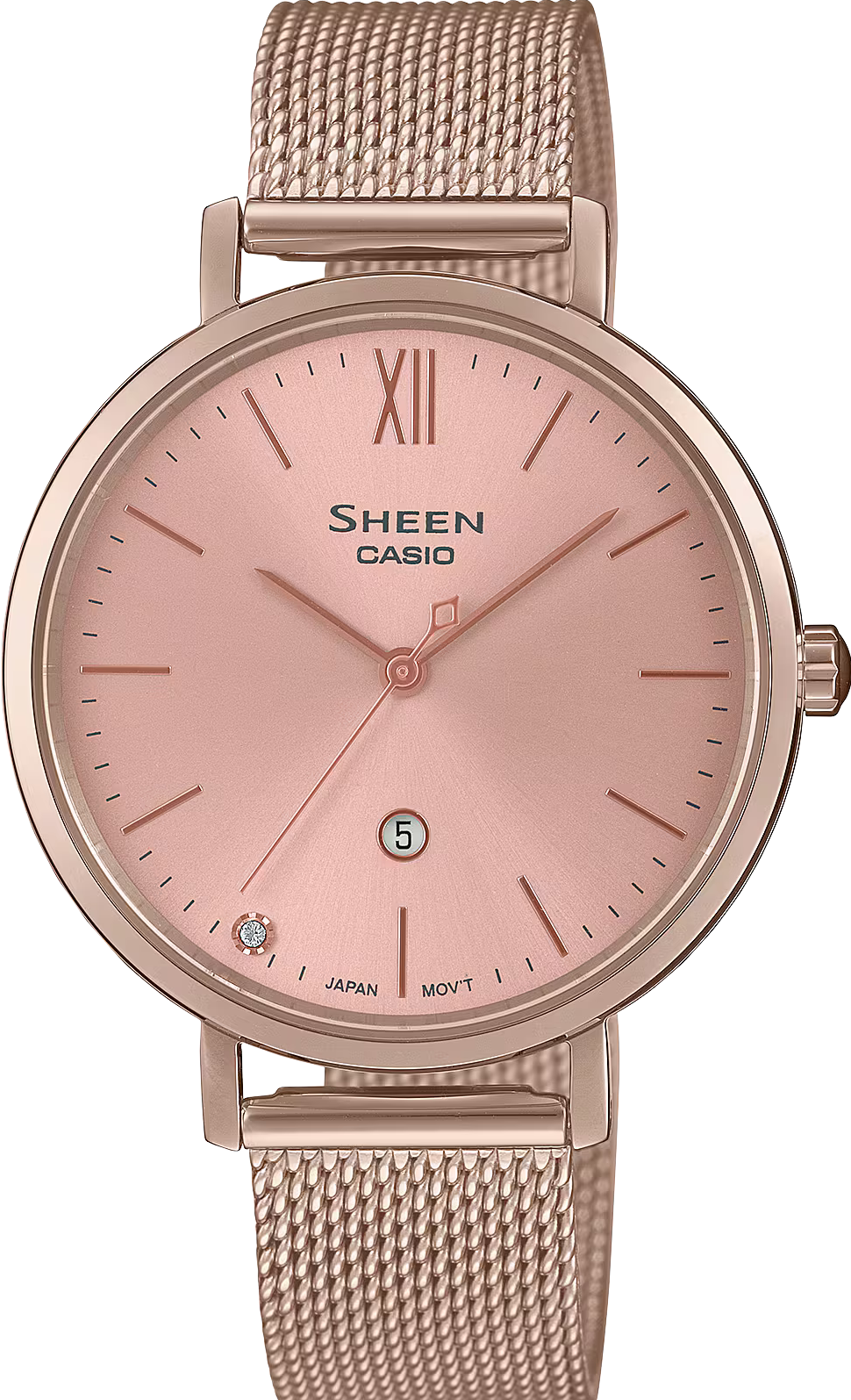 萬年鐘錶 - CASIO  Sheen 系列  經典簡約輕薄款藍寶石鏡面女錶 SHE-4539CM-4A  錶徑34MM