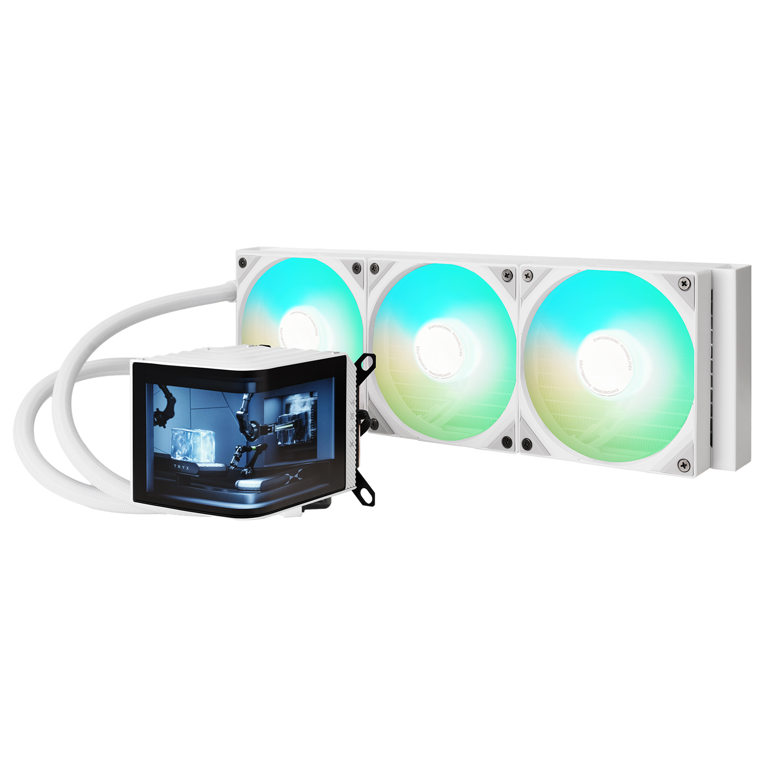 TRYX PANORAMA ARGB 360mm OLED曲面螢幕水冷散熱器