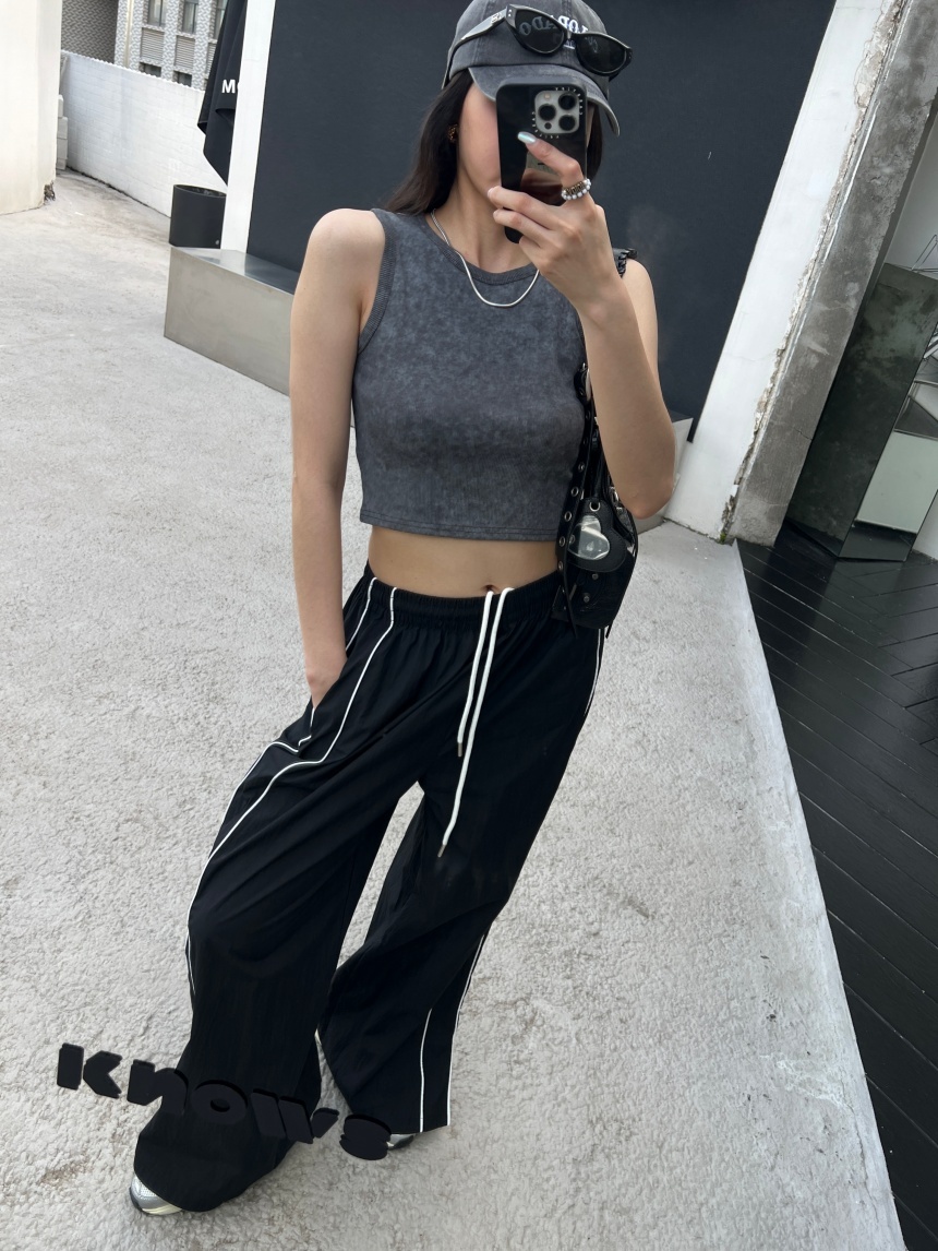 June.廣州連線 | 刷色水洗背心背後還有刺繡小點綴*4色 ∣