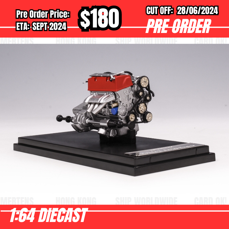 PO-$180 * Motorhelix * 1:18 Honda FD2 K20A Engine [OD26/06]