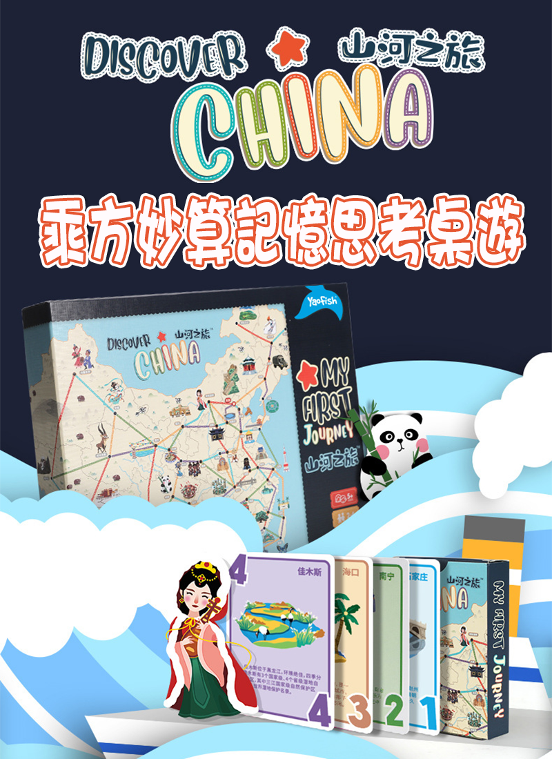 山河之旅中國世界地理地圖大富翁桌遊 TB1621