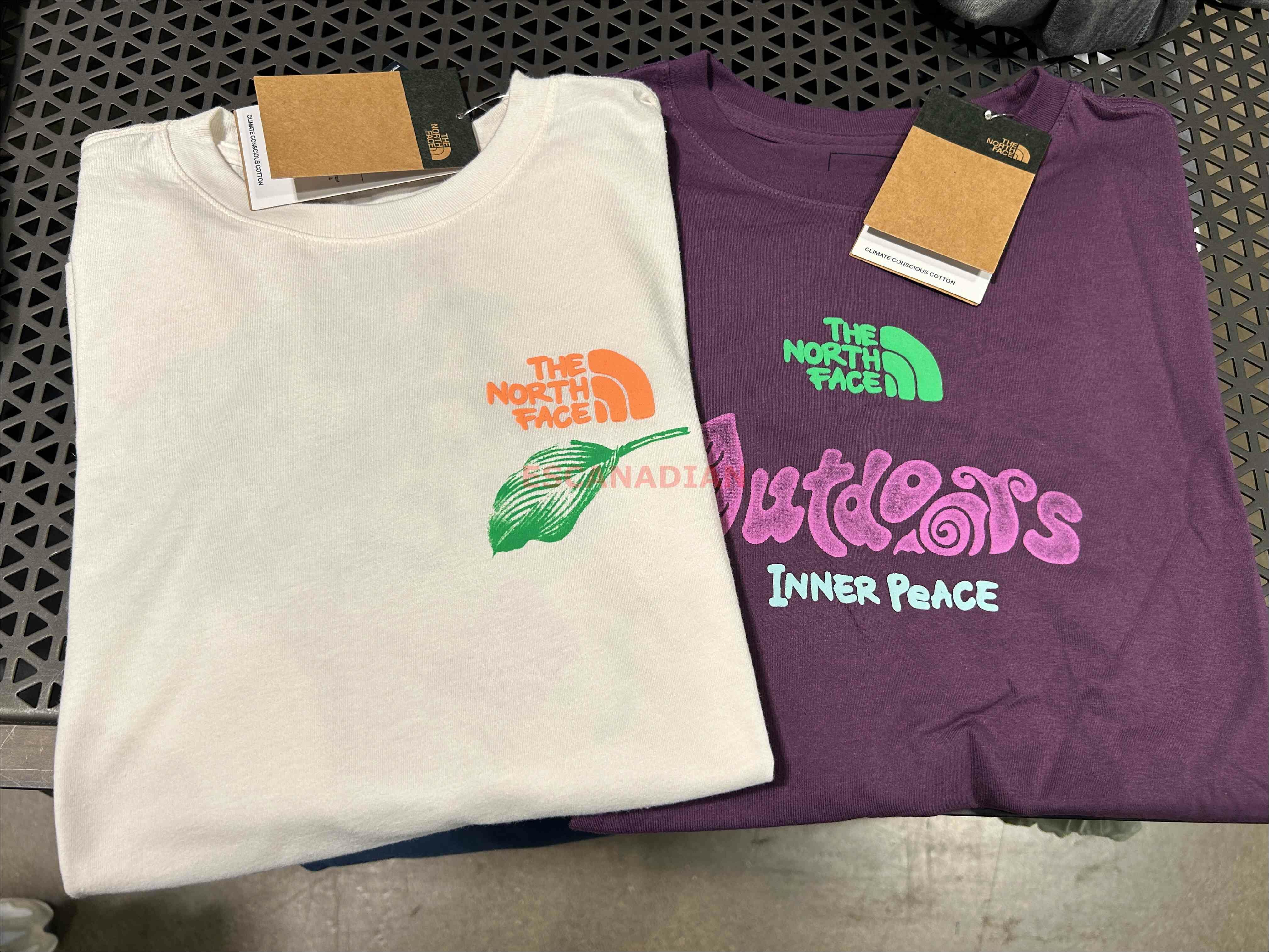 THE NORTH FACE 女大人 雙面戶外圖案 立體貼布 短TEE (2色)