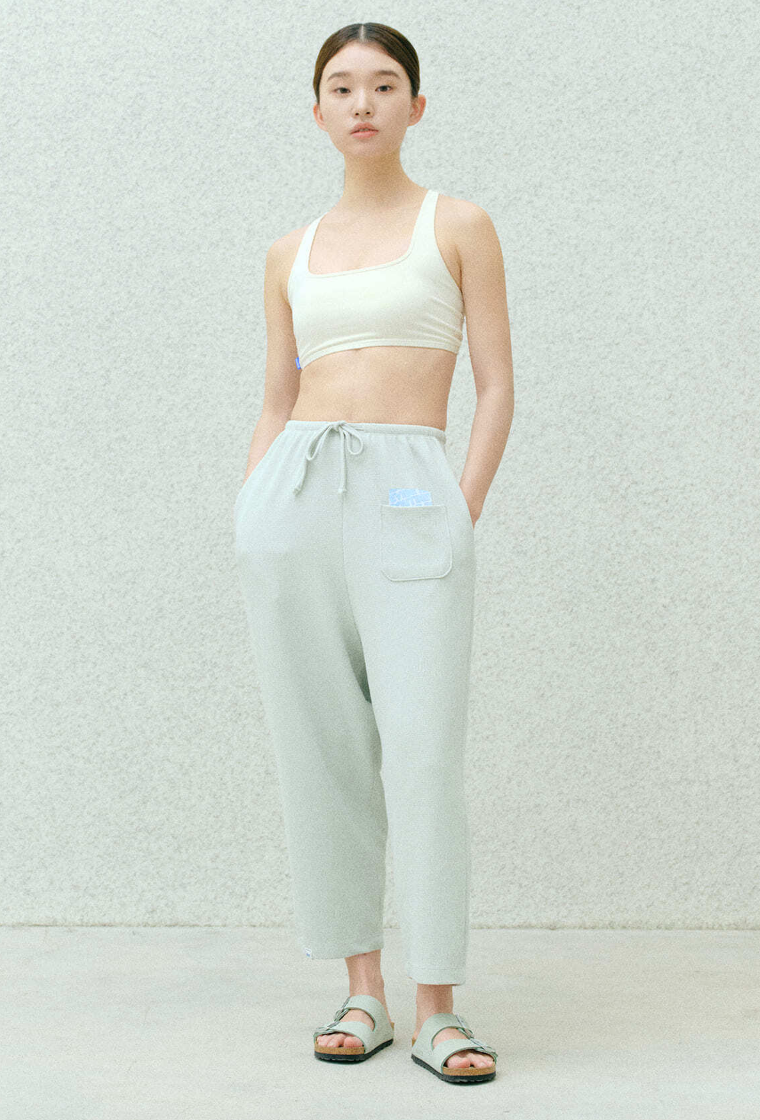 網紗交錯運動背心-香草