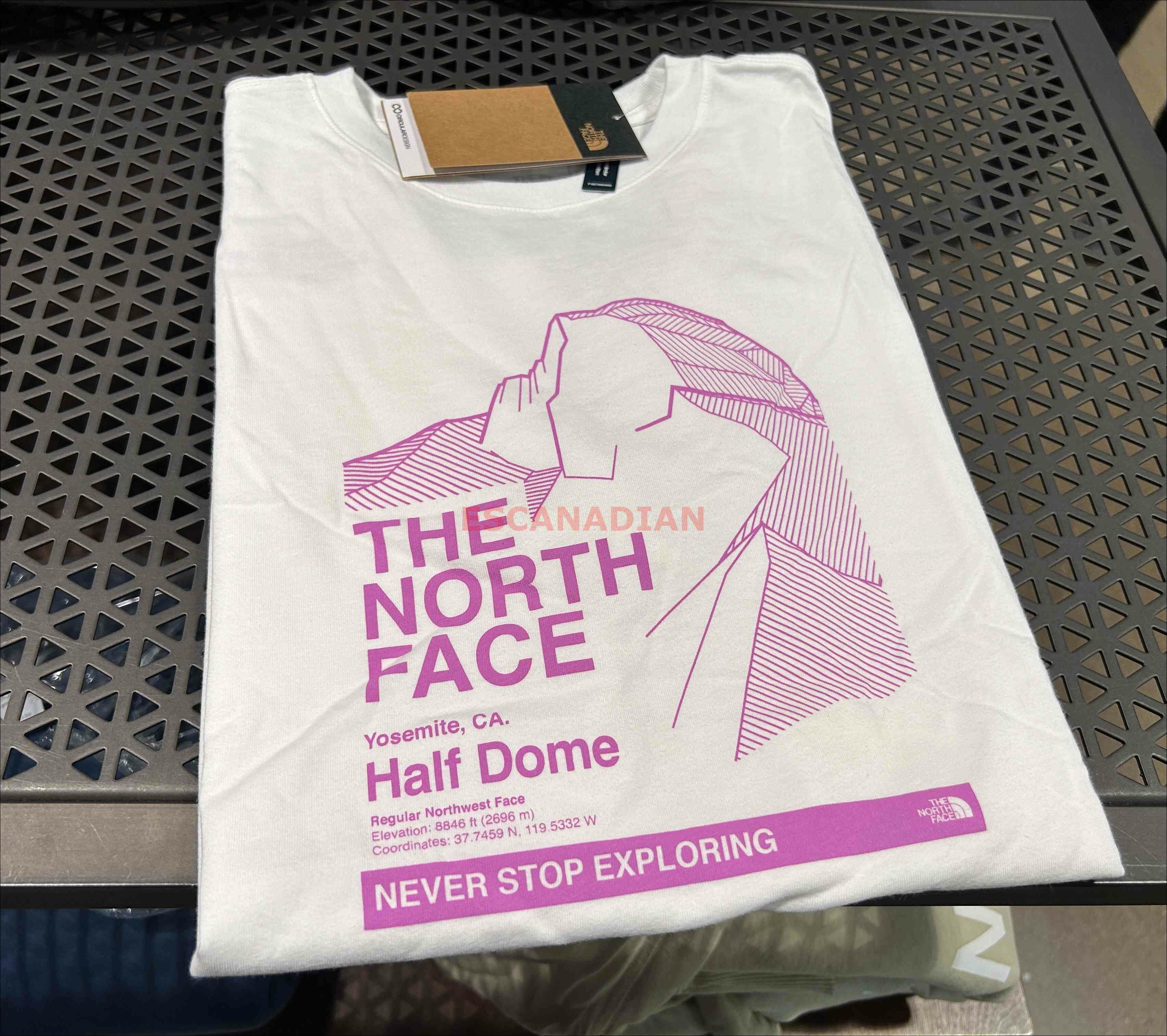 THE NORTH FACE 女大人 雙面圖案 山脈圖案 短TEE (前山脈後小LOGO)