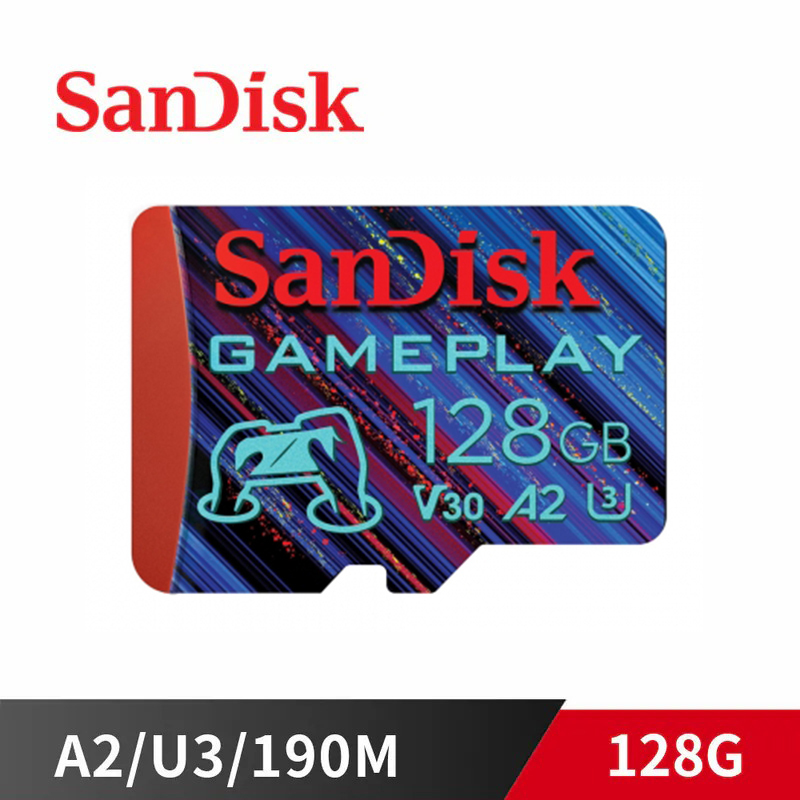 SanDisk GamePlay 128G 3A/3D/VR 4K microSD 遊戲 電玩 手機 記憶卡 SDSQXAA