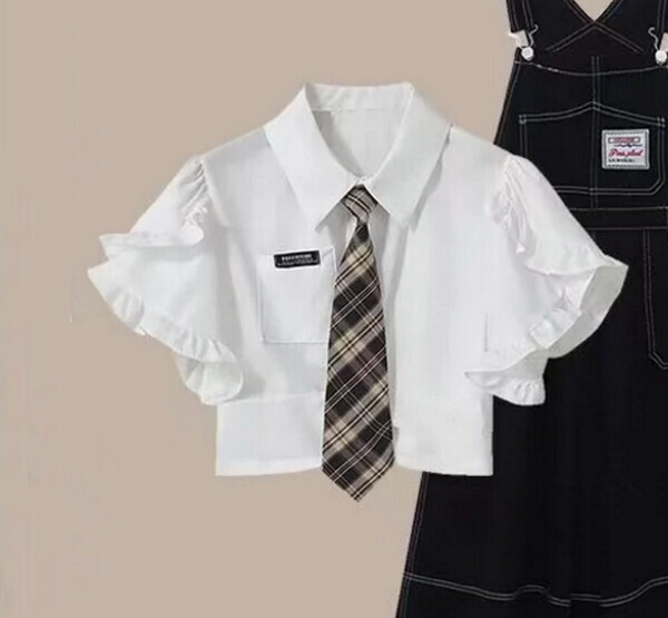 Women's Clothing - Shirt # Single Piece (White) (M-4XL) (Contact customer service to confirm size after placing an order) 