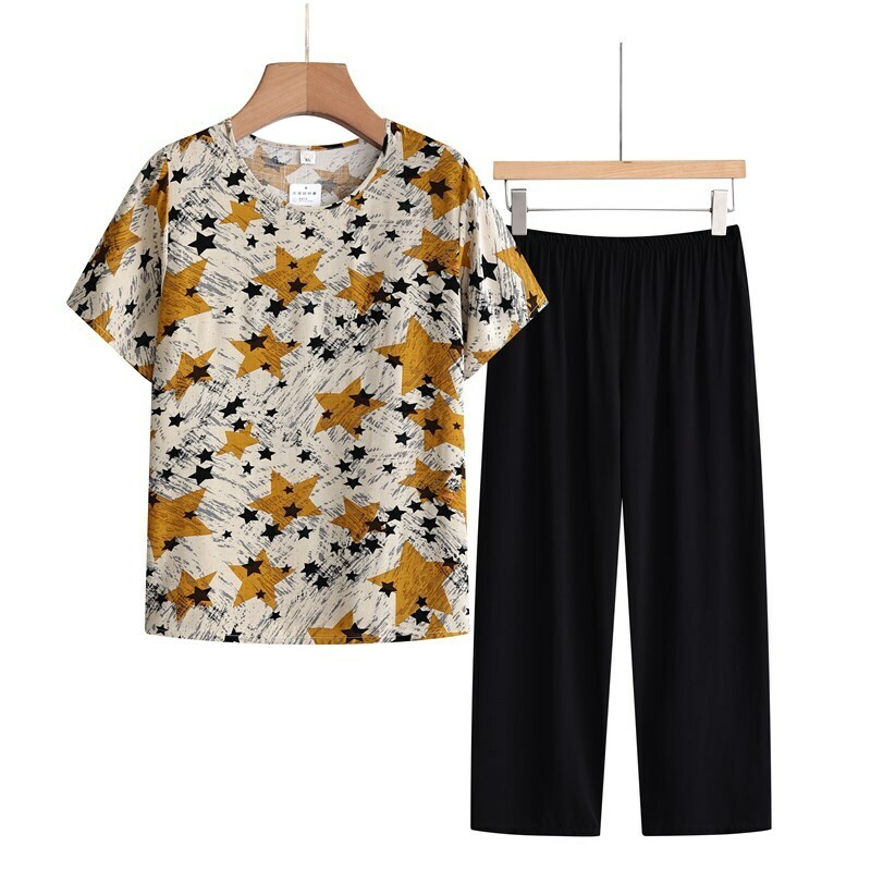 Seniors Short Sleeve Set (XL-4XL Star) [Please contact customer service to confirm the shipping size after placing an order]