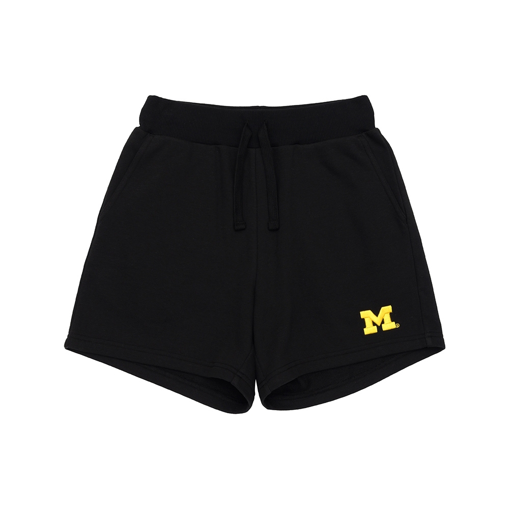 【NCAA】密西根大學 Michigan 女棉短褲-黑