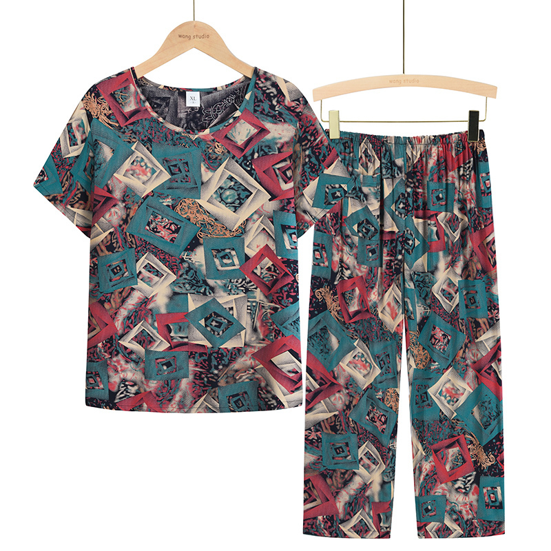 Seniors Short Sleeve Set (XL-3XL No. 8 Color) [Please contact customer service to confirm the shipping size after placing an order]