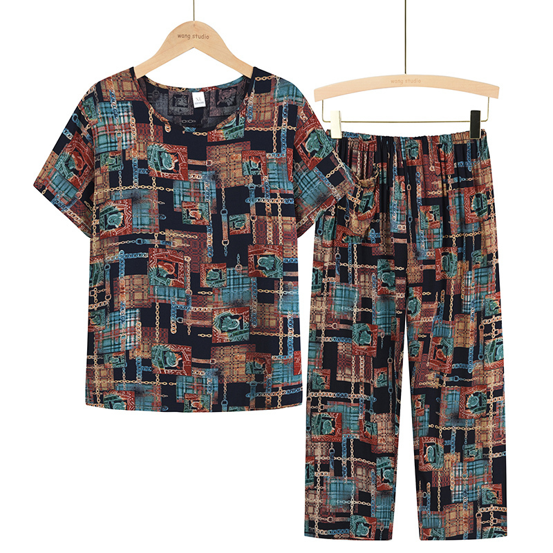 Seniors Short Sleeve Set (XL-3XL No. 11) [Please contact customer service to confirm the shipping size after placing an order]