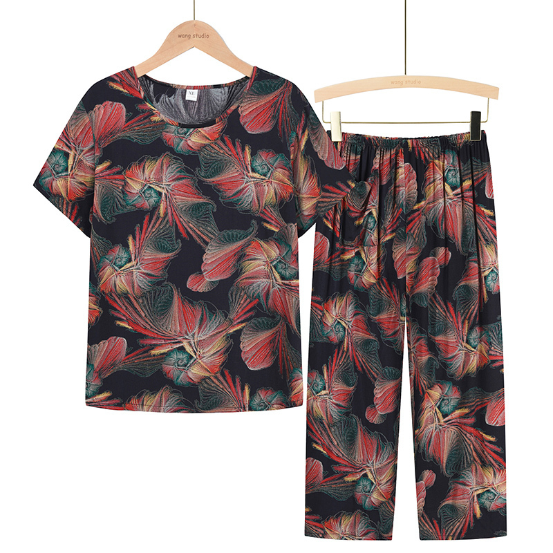 Seniors Short Sleeve Set (XL-3XL No. 12 Color) [Please contact customer service to confirm the shipping size after placing an order]