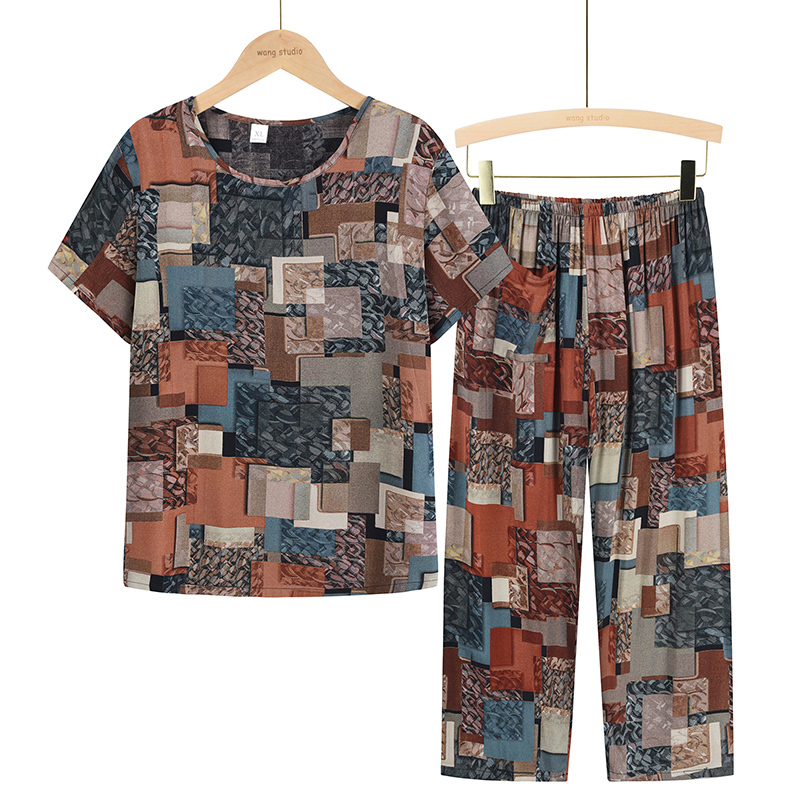 Seniors Short Sleeve Set (XL-3XL No.13 Color) [Please contact customer service to confirm the shipping size after placing an order]