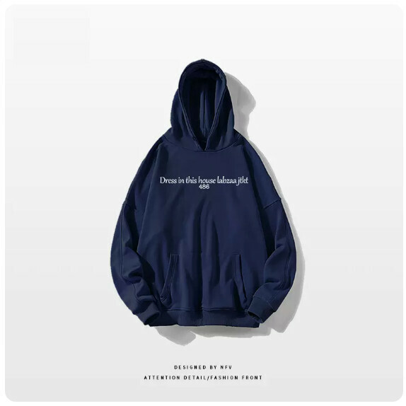 熱推連帽衛衣【M-3XL】【藏青色-薄款】(下單後聯絡客服確認發貨尺碼) 