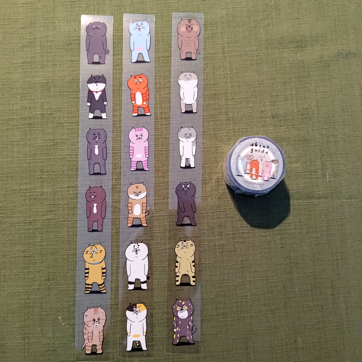 【ehcat貓室友】貓室友圖鑑PET膠帶2.0