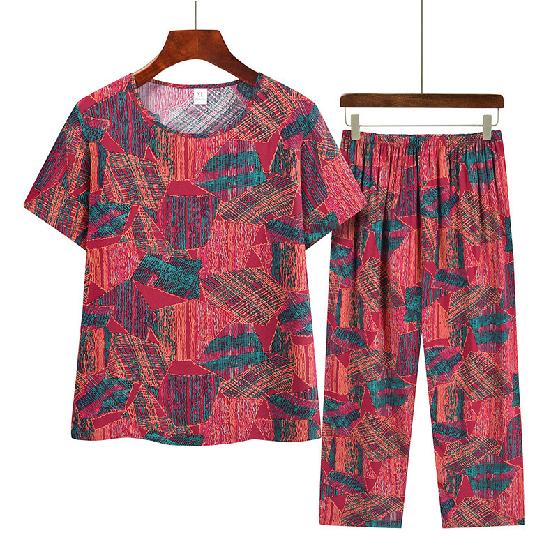 Seniors Short Sleeve Set (XL-3XL No. 1 Color) [After placing an order, please contact customer service to confirm the shipping size]
