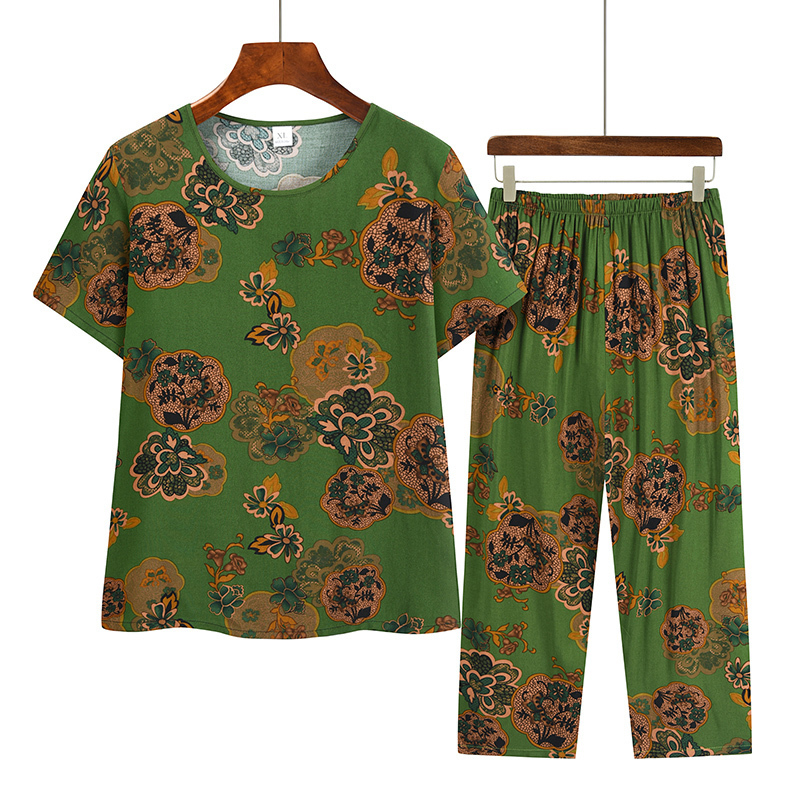 Seniors Short Sleeve Set (XL-3XL No. 8 Color) [Please contact customer service to confirm the shipping size after placing an order]