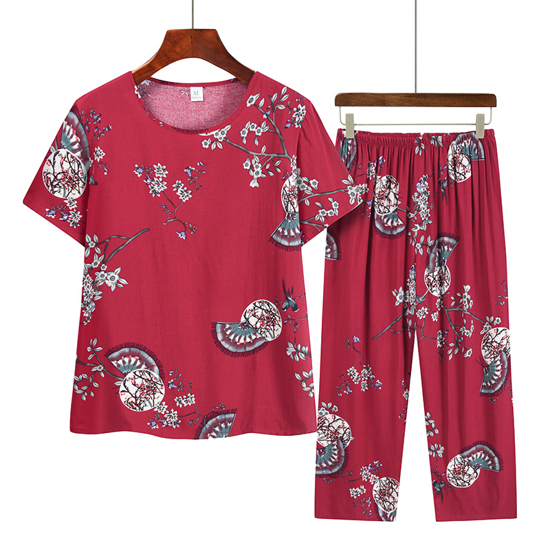 Seniors Short Sleeve Set (XL-3XL No. 9 Color) [Please contact customer service to confirm the shipping size after placing an order]