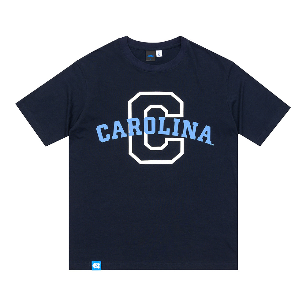 【NCAA】北卡大學North Carolina 中性LOGO圓領T-深藍