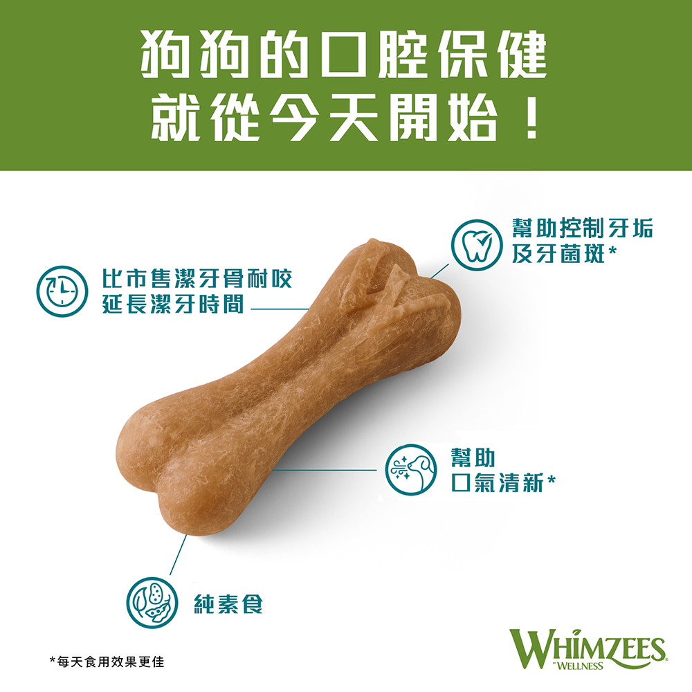WHIMZEES 唯潔-米骨型牙刷潔牙骨超值包(M/L)