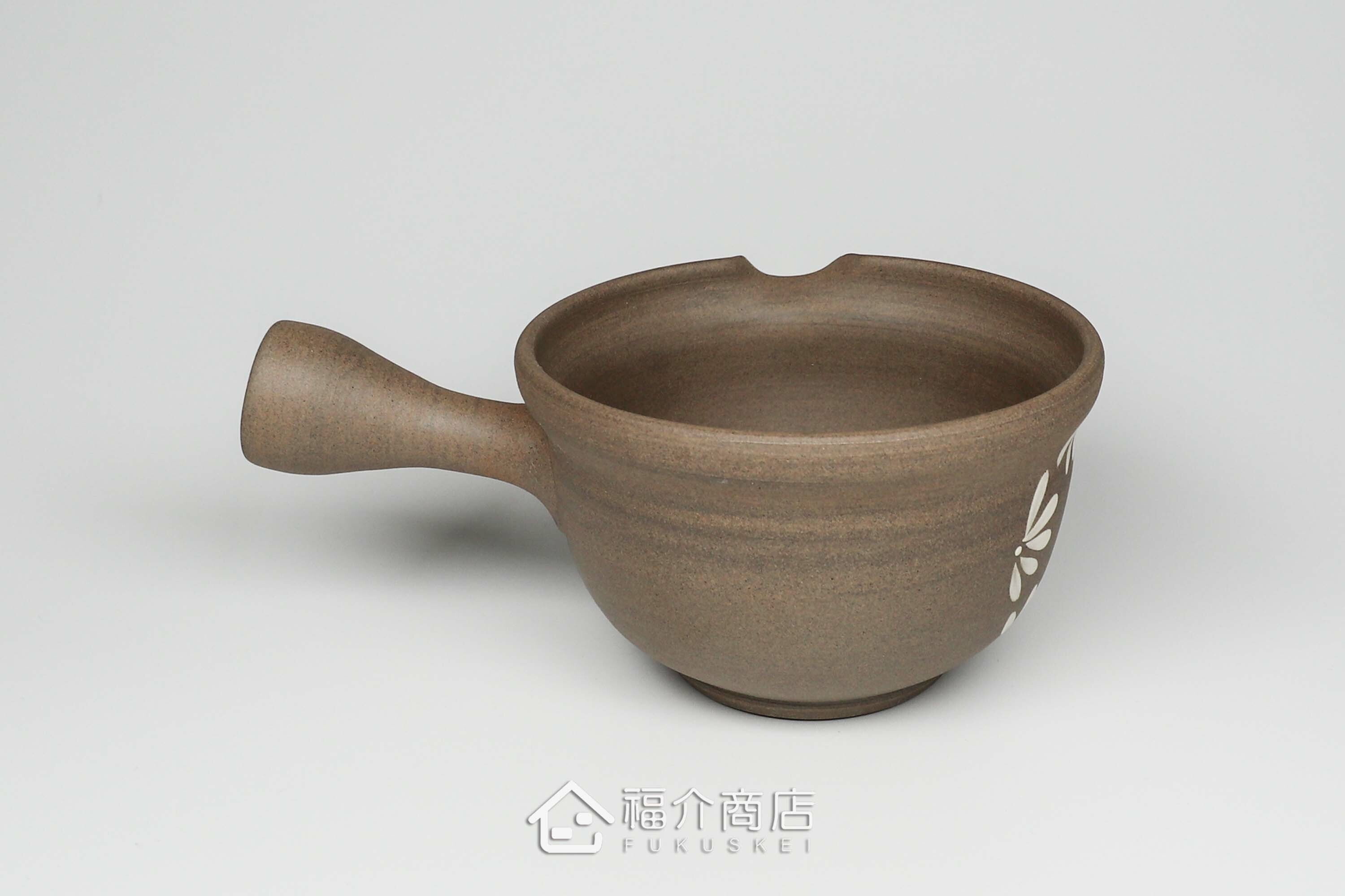 泡茶時將茶水分別倒入杯子的花造型日本陶瓷材質分茶壺