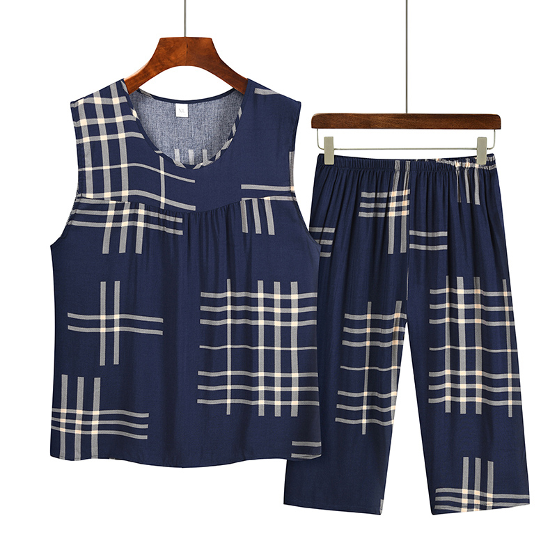 Sleeveless vest set for the elderly (XL-3XL size 4 color) [Please contact customer service to confirm the shipping size after placing an order]