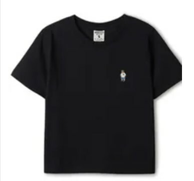 [S] WHO.A.U STEVE CROP T-SHIRT,BLACK, WHRAE2423F-19-BLACK (SWAU355)