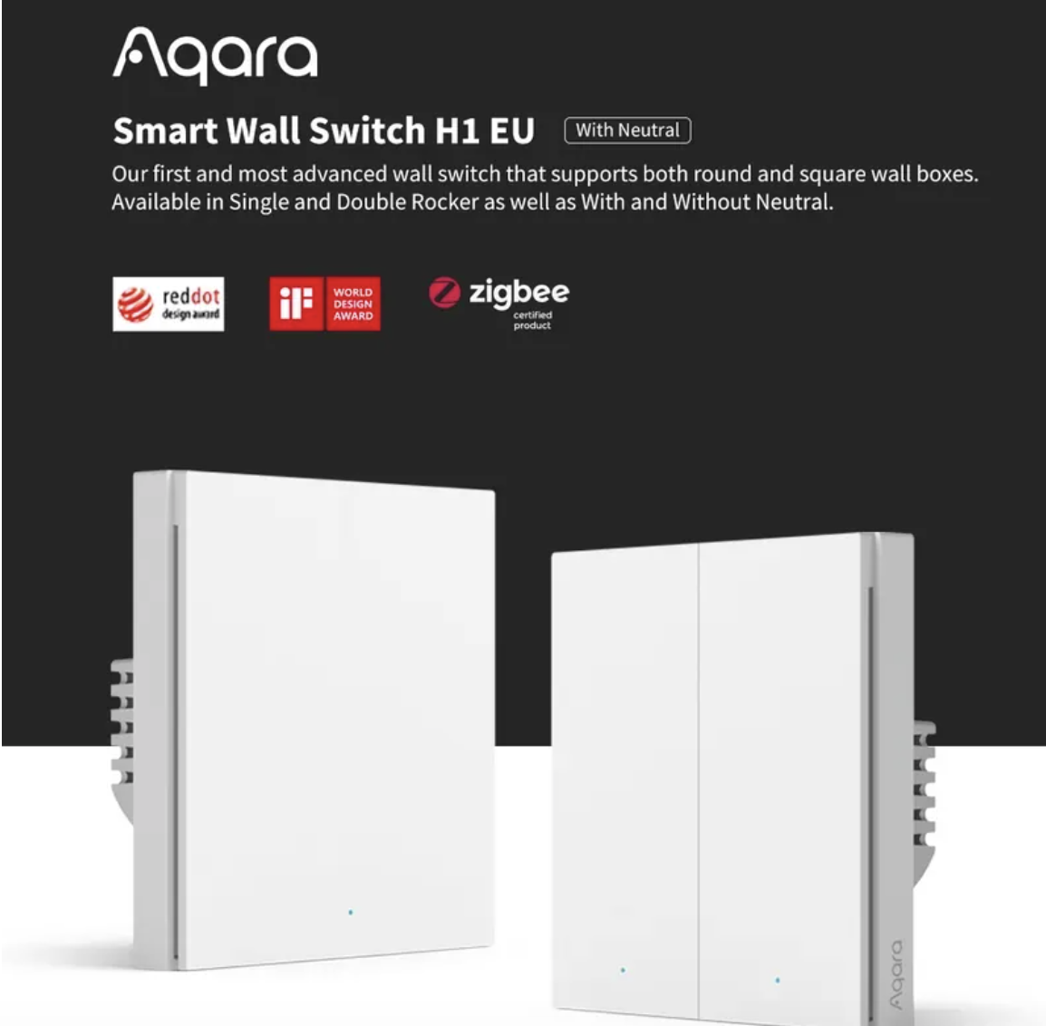 Aqara H1 智能 1制位牆身燈制(單火版)